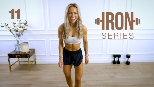 'IRON Series 30 Min Dumbbell Leg Workout - Calves Included | 11'